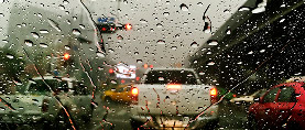 Car in rain