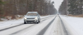 car in snow